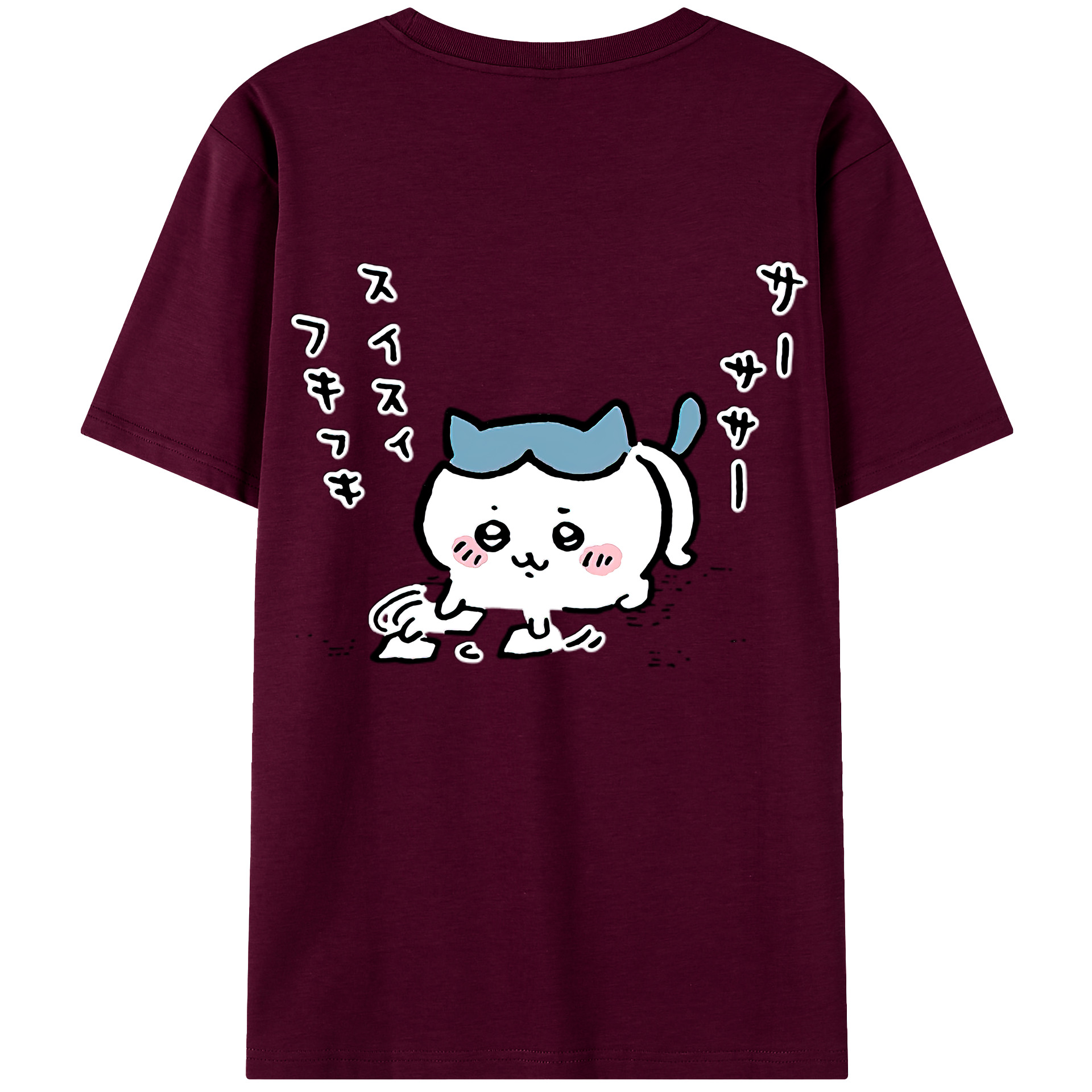 （画像用） ちいかわ ハチワレ Chii-kawa hachiware レディース半袖Tシャツ(バックプリント)
